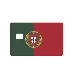 Custom Adhesive Stickers Portugal Flag Credit Card Sticker - High Quality, Waterproof, Stain Resistant