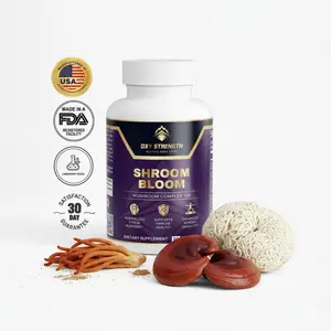 OxyStrength Shroom Bloom - Advanced Adaptogenic Fuel for High-Altitude Performance, 60 Capsules, Enhances Oxygen Utilization & Cognitive Clarity, USA Made, Mushroom Supplement Healthcare Fitness