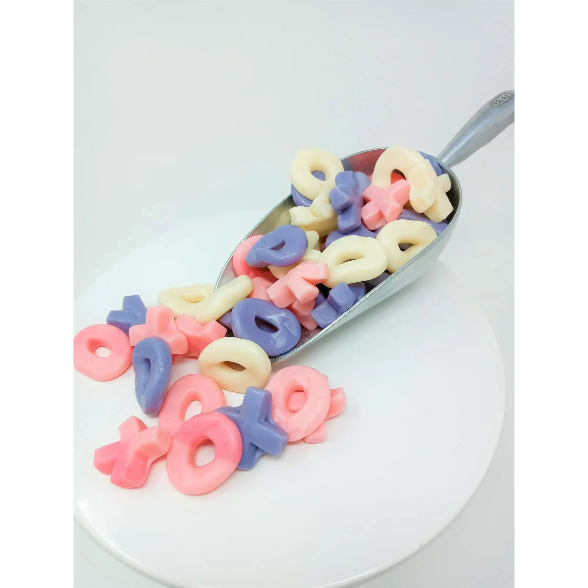 Hugs & Kisses XOXO Gummies - Sweet and Soft Candy with Grape, Pineapple and Strawberry Flavor - 4 oz & 8 oz  & 1 lb Candy Bag Snack Sugar Bonbon Natural