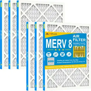 MIFLUS 16x20x1 MERV 8 Furnace Air Filters for HVAC Systems, Dust Defense & Allergen Protection, Long-Lasting Pleated Air Filter, 6-Pack Value Set 11 High Performance