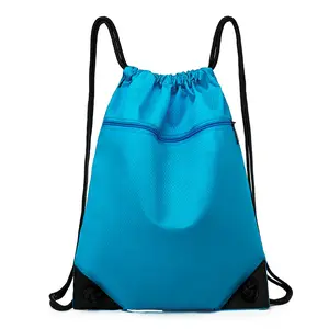 Oxford Cloth Waterproof Drawstring Backpack, Large Capacity Sports Travel Hiking Bag, Unisex Lightweight Shoulder Bag