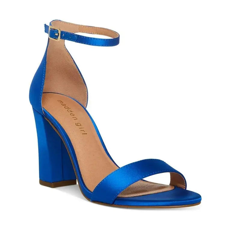 Madden Girl Womens Leather Blue High Heels