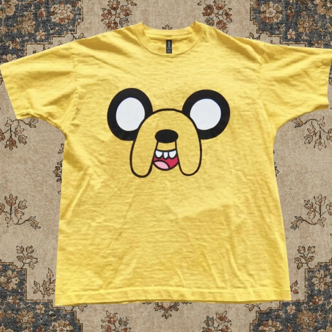 Daisy Funny Face Graphic T-Shirt, Jake the Dog Printed Tee, Cartoon Unisex Shirt, Casual Streetwear Style