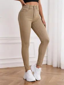 Women's High Waisted Stretchy Butt Lifting Skinny Jeans Pockets, Casual Fashion Sexy Fit for Daily Wear, Slimming Pear Shape Pants