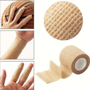 1roll Self-Adhesive Elastic Bandage, Breathable Sports Wrap, Finger Wrist Ankle Support,Writing Finger Bandage,wrist ankle bandage
