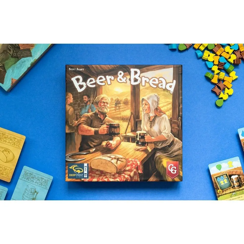 Capstone Games Beer & Bread Card Game for 2 Players, Strategic Brewing and Baking Theme with Competitive Resource Planning, Gameplay Replay Value for Adults and Teens | 30 Minute Playtime
