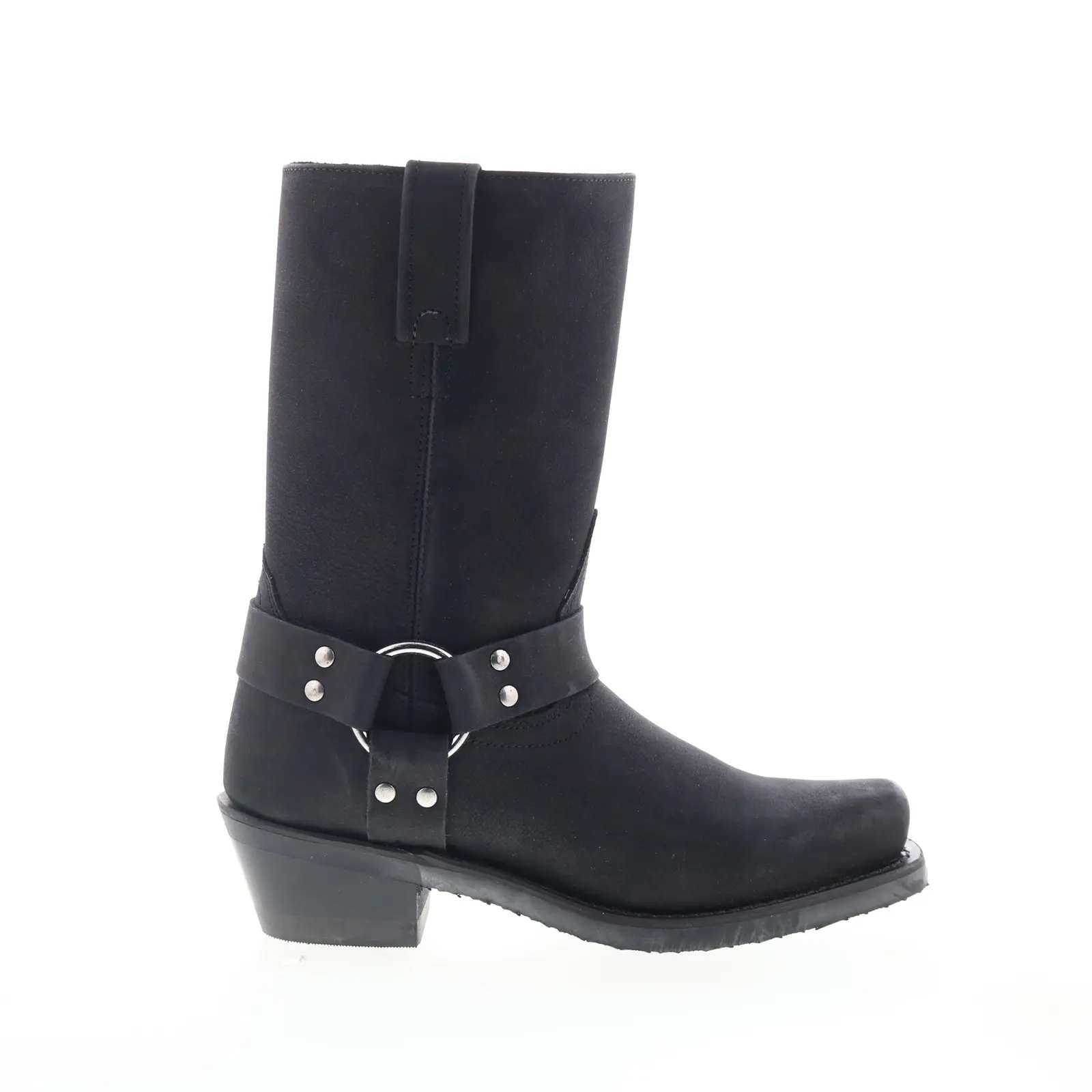 Jama Old West Harness Boot MB2058L Womens Black Leather Western Boots