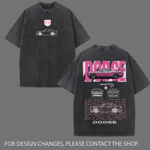 Pink Dodge Washed Tshirt Biker Vintage Racing Streetwear, Motorcycle Graphic Hoodie Unisex, Designed for Motor Fans, Sportbike Culture, Speed Lovers & Urban Motorbike Style