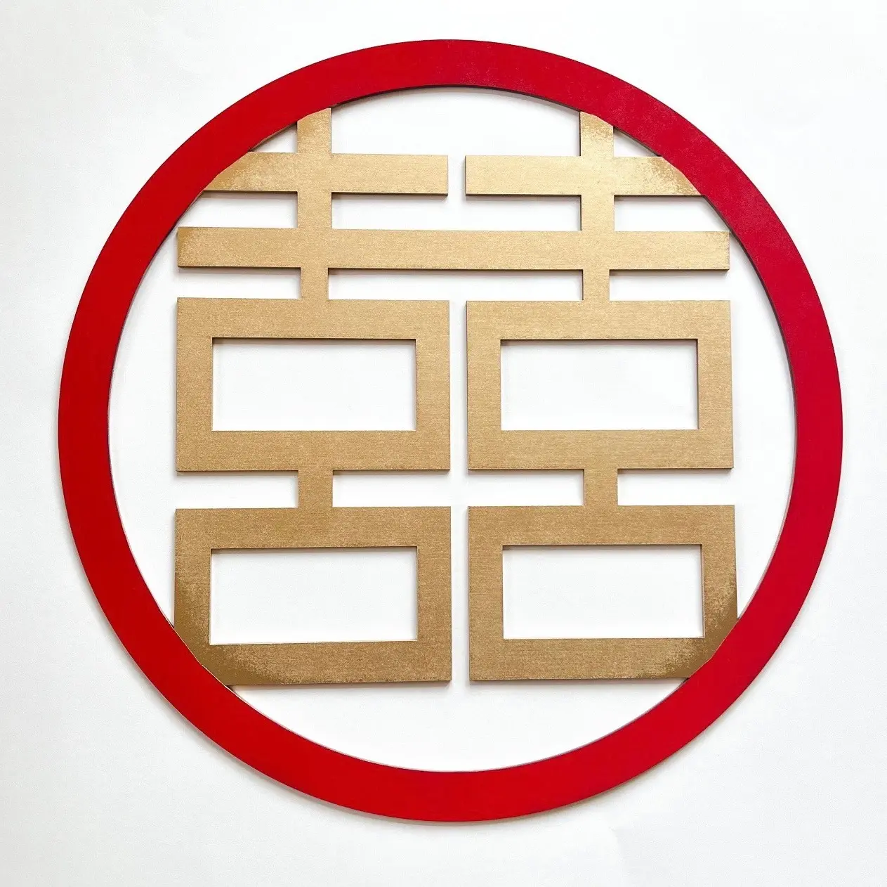 Double Happiness Joy Wood Sign-Chinese-Vietnamese-Asian Wedding-Engagement Bridal Shower-Tea Ceremony-Decoration-Wall Decor-Photo Backdrop