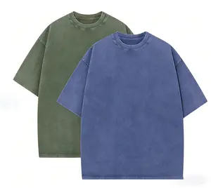 Multi-Pack Unisex Vintage Acid Wash Oversized T-Shirts Heavyweight Short Sleeve Gym & Casual Baggy Tops