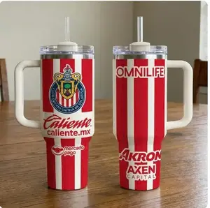 Chivas Soccer Team 40oz Tumbler – Caliente Edition Insulated Mug with Straw & Handle, Perfect Gift for Football Supporters  tiktokshopspringglowup