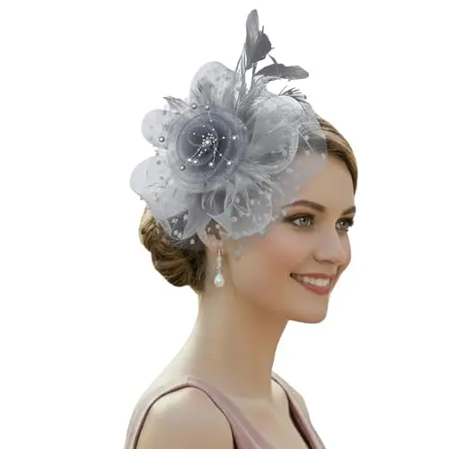 Fascinator: Light Gray