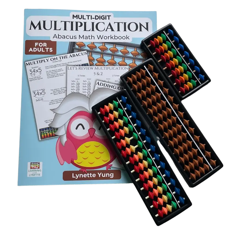Multi-Digit Multiplication Mazes for Adults: Abacus Math Workbook