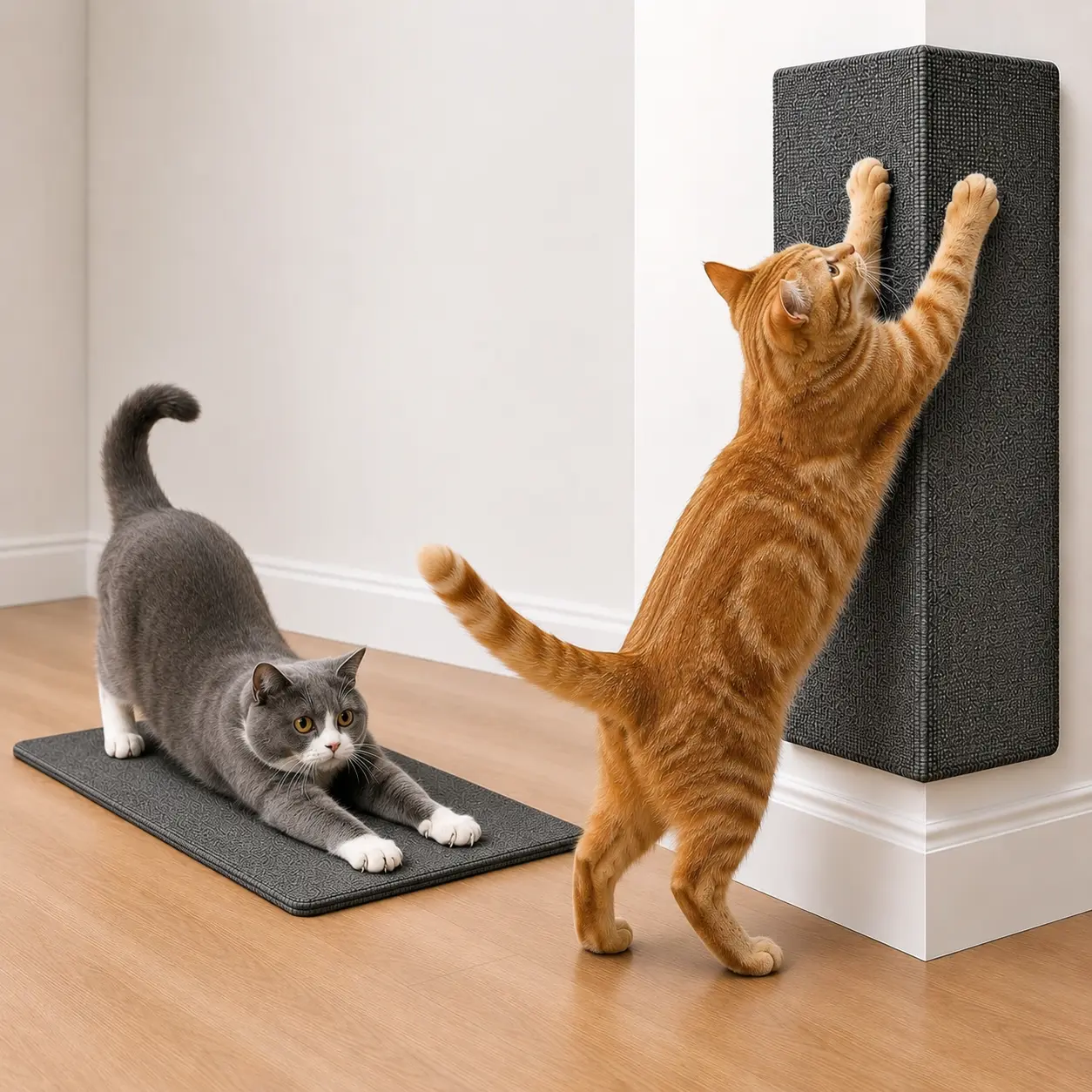 Dog & cat Wall Cat Scratcher & Corner Cat Scratcher – Indoor Scratching Post for Cats – Carpet Scratching Pad – Corner Scratchers for Indoor Cats – Wall Mounted Cat Mat~