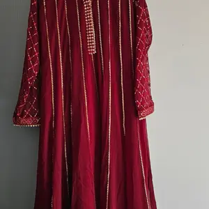 Arham maroon chiffon fancy maxi medium and large