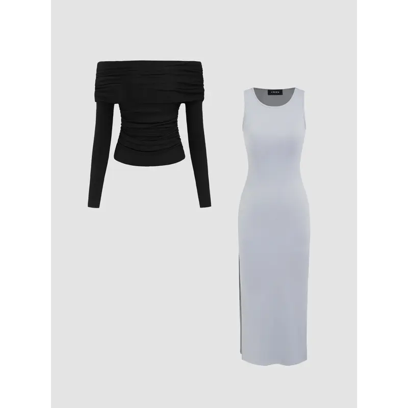 long dress into two piece - TikTok Shop