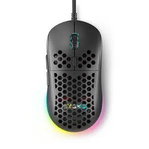 M1se Wired Gaming Mouse With Shell  12800dpi Optical Sensor 6 Macros Software Support For Custom Key Config And Rgb Settings Windows 7/8/10/xp Vista Linux-black