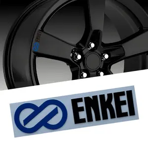 2PCS/SET Car Sticker Enkei Exclusive Wheel Hub Decal for Car Wheel Hub Unique Decoration Eye-Catching Car Exterior Sticker Car Decals Decal For Cars Vehicle Exterior Decoration