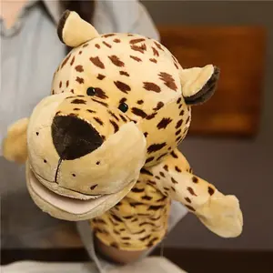 Animal Hand Puppets Multi-Style Plush Toys, Open-Mouth Puppet Lion Duck Monkey, Interactive Dolls for Kindergarten, Fun Educational Playset