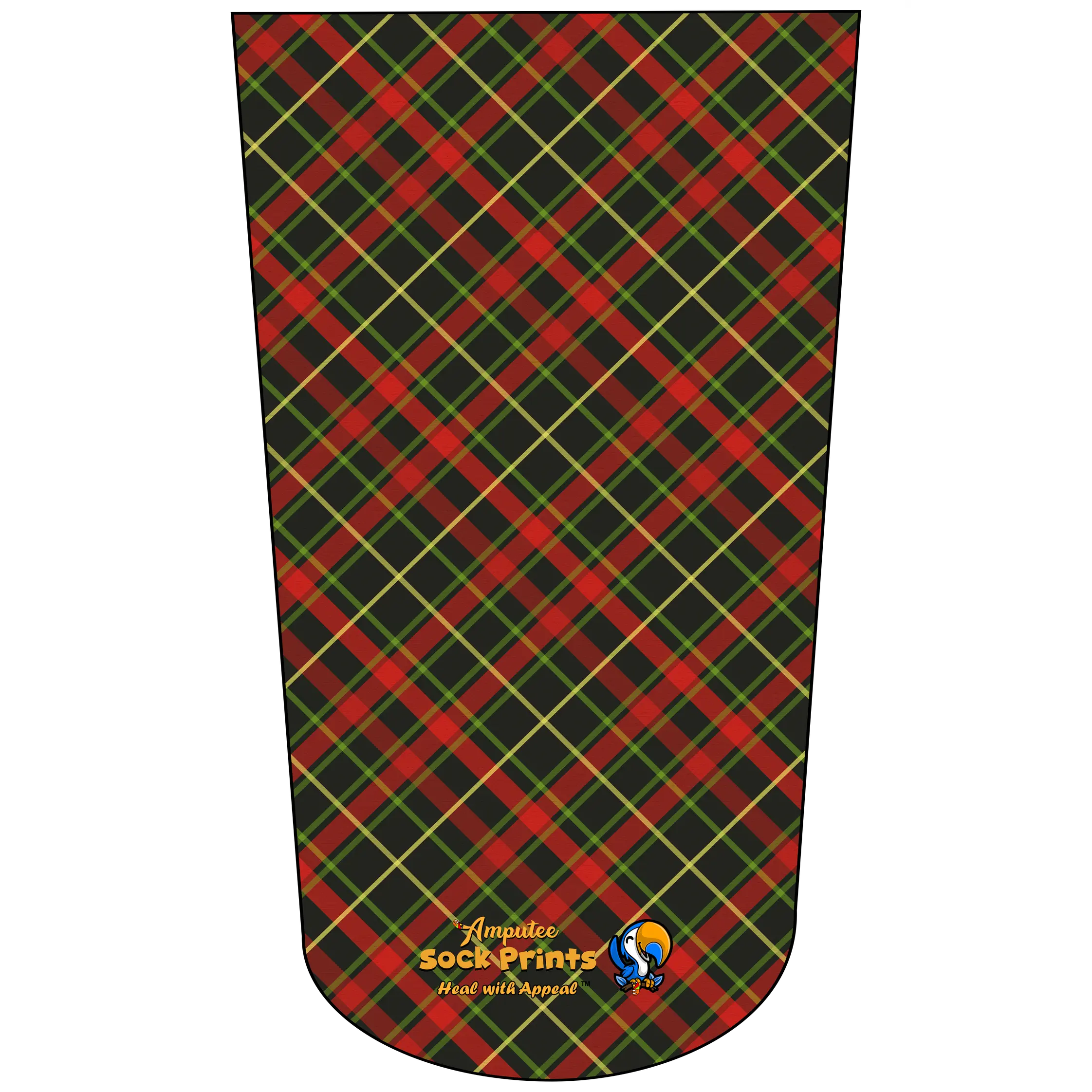 Amputee Sock "Tartan V2  ", Prosthetic Limb Sock, 3ply Stump Sock