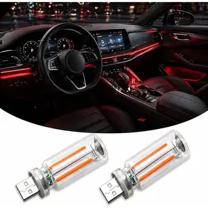 2 count USB Retro  Lamp, -Control Portable LED  Ambient Light, USB  Night Lights, Suitable for Bedroom, Camping, Holiday Decorations. (Red Light)