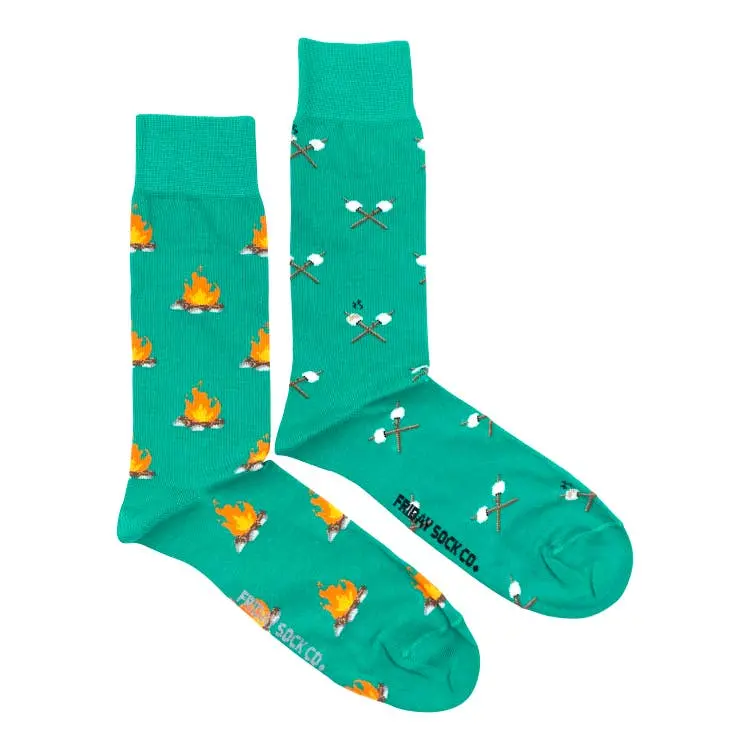 Campfire & Marshmallow - Mismatch Socks