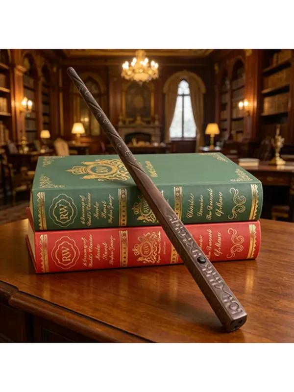 Handmade Retro Resin Magic Wand - Lightweight, Comfortable, Large-Caliber Solid Wizard Staff Prop for Classic Role-Play Cosplay, Durable Festival Decoration, Ideal Kids' Birthday Gift