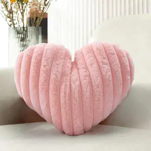 16 Inch  Heart Pillow Decorative Throw Pillows, Heart Shaped Soft  Faux  Cute Pillows for Women Valentine Anniversary Couch Bed Bedroom Room  Decor Aesthetic (1, , Medium-16"x13")