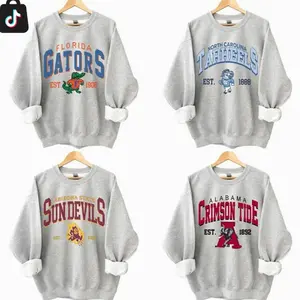 [Sale off 50%] Custom Team College Vintage All University Sweatshirt, Game Day All Teams Crewneck, Classic Sport Sweater, Gifts For Fans CWC