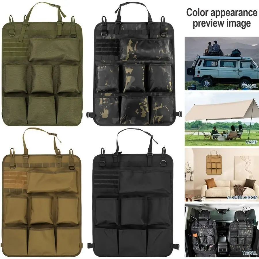 Automotive Seat Back Storage Bag, Multifunctional Modular Hanging Bag with 8 Pockets, Universal Car Seat Back Organizer, Tool Accessories Storage Bag, Car Accessories, Cool Car Stuff, Gifts, Car Items, Vehicle