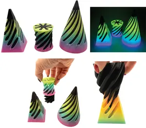 Glow-in-the-Dark 3D Printed Passthrough Fidget Toy – Satisfying Twist Puzzle | Sensory Desk Toy | Viral TikTok Gadget