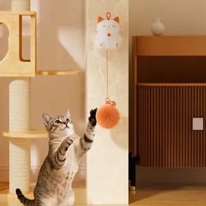 Interactive Indoor Cat Toy, Automatic Electric Fly String, Best Iq Toy for Kittens & Cats, Adhesive Hanging Electromagnetic Cat Toy