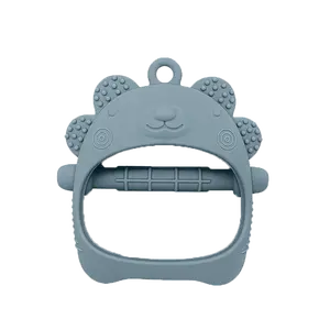 Baby Teething Toy for 0-6 6-12 Months, Anti Dropping Wrist Hand Teethers Baby Chew Toys for Sucking Needs,Food Grade Silicone Teething Mitten,  BPA Free