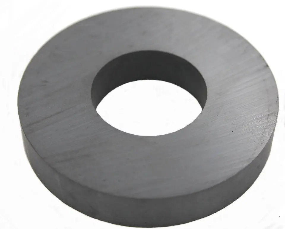 Donut Shape, 2.5" Diameter, 0.5" Thick Ferrite Ring Magnet Donut Shape, 2.5" Diameter, 0.5" Thick Ferrite Ring Magnet