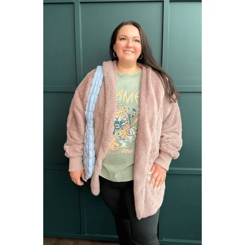 Lynette Plush Hooded Jacket