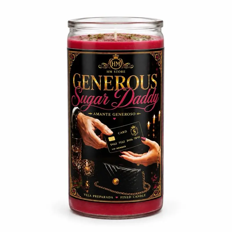 Generous Sugar Daddy Fixed Candle | Spiritual Ritual Candle | Vela Preparada Amante Generoso