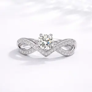 Florence Moissanite Ring S925 0.5/1.0 CT - Round Cut - Lore Jewelry