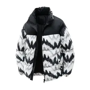 Men's Basic Pocket Zipper Thick Warm Jacket Regular Fit Long Sleeve Winter Coat Cold Weather Gear Menswear Stylish Tops Casual Black Camo Camouflage Operator cotton