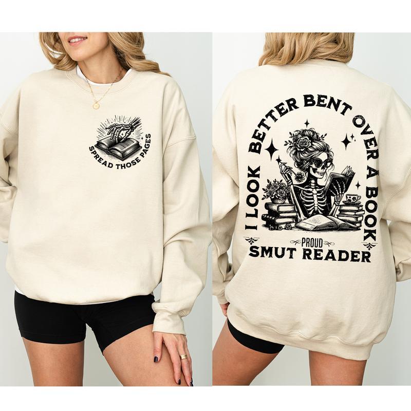 Smut Readers Sweatshirt, Book Lover Gift For Her, Funny Reading Shirt, Spread Those Pages Spicy Reader Novelty, Funny Gift For Mom, Dark Romance