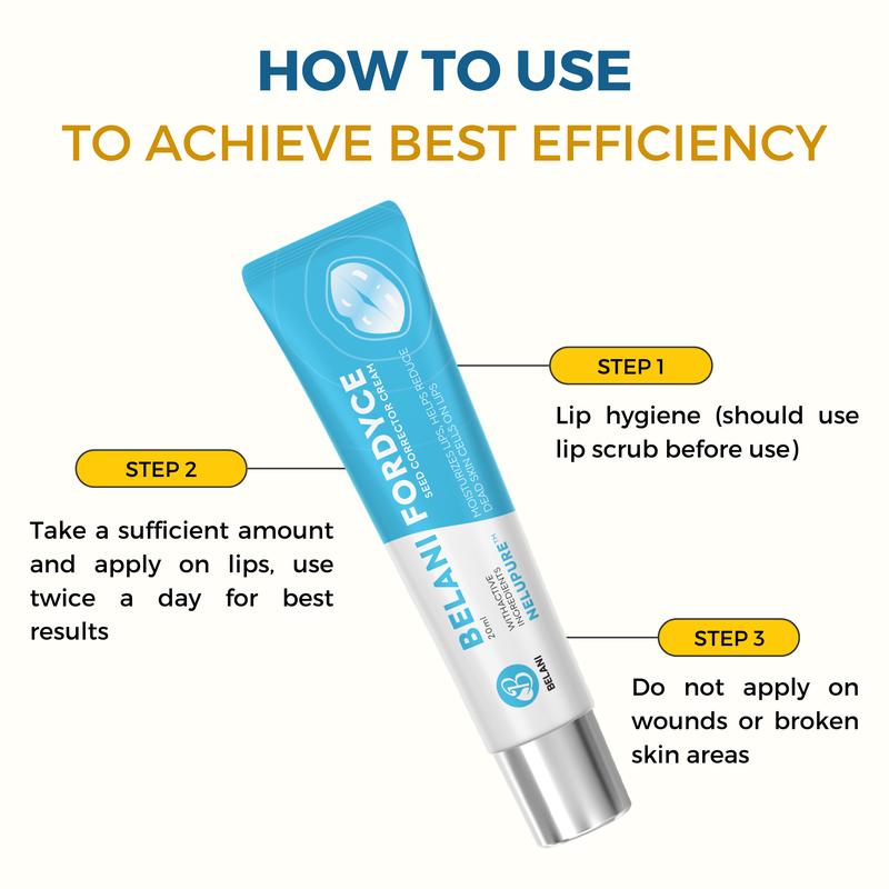 [Review & Save 20%] Belani Fordyce Cream for Lips - Fordyce Spot Care, Lip Moisturizer & Repair Balm for Men & Woman, Helps Improve Dark Lips, Enriched with Nelupure & Shea Butter (0.7 Oz)