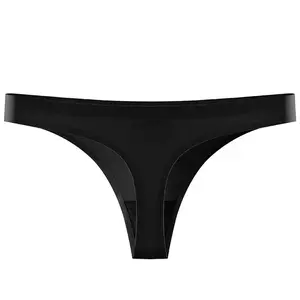 Men's Low Rise Seamless Thong Briefs Soft Stretch G-String Underwear