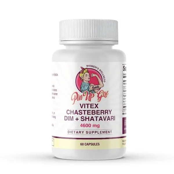 PIN UP GIRL Vitex Chasteberry DIM + Shatavari | Feminine Health Support for Hormonal Balance & Cycle Regularity