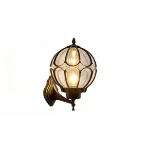 Antique Bronze Globe Wall Lantern – Regal Elegance for Outdoor Spaces