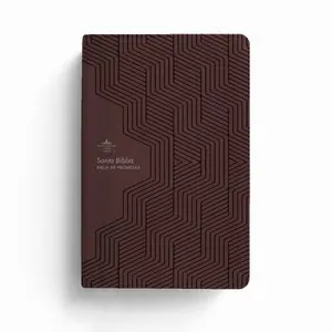 Santa Biblia de Promesas Reina-Valera 1960 / Tamaño Manual / Letra Grande / Piel Especial con Cierre / Líneas Marrón