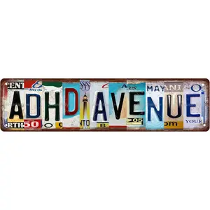 " Avenue" Funny Non-Embossed Metal Tin Sign, 15.75" x 3.94" - Vintage Style Novelty Street Sign for Home, Room, Wall, Bathroom, Bar, Cafe, Garage Decor, Metal Outdoor Decor