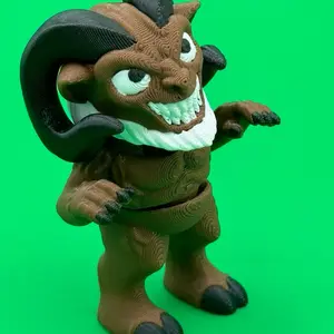 3D printed Krampus figure