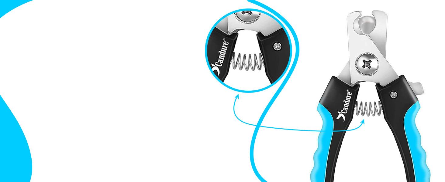 Candure Dog Nail Clippers and Trimmer with Safety Guard to Avoid Over-Cutting Toe Nails Professional Grooming Pet Nail Clipper with Nail File for Small Medium-Large Breeds