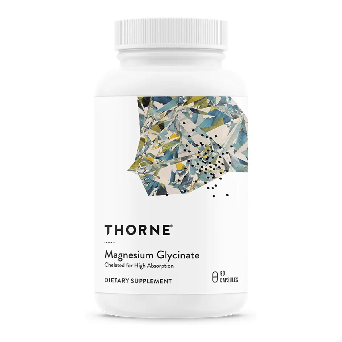 THORNE , Magnesium Glycinate , Supports Restful Sleep, Muscle Relaxation, Heart Health & Metabolism* , Chelated Magnesium Capsules , Third-Party Certified , Gluten, Dairy & Soy-Free , 90 Servings
