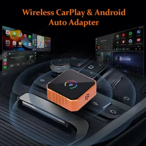 Wireless CarPlay & Android Auto Adapter, Hands-Free Calling, Plug & Play, Fast No-Delay Link, iPhone & Android Compatible