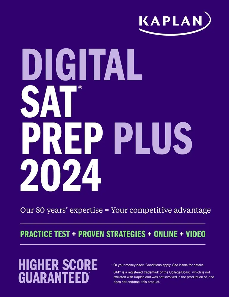 USED-Digital SAT Prep Plus 2024: Prep Book, 1 Realistic Full Length Practice Test, 700+ Practice Questions by Kaplan Test Prep (Paperback)